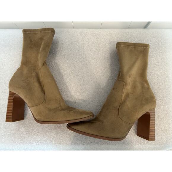 Zara Brown/Tan Leather Zippered Ankle Boots with 3.5" Heel in Size 6.5 US & 37 - Picture 11 of 11